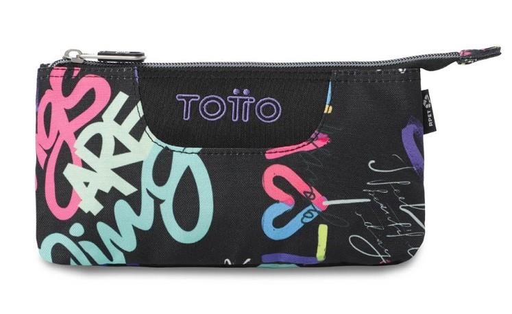 PORTATOT TOTTO TABLERO NEGRE GRAFITI DE COLORS 1 CREMALLERA 3 COMPARTIMENTS | 7704682204789 | AC52ECO012-2616Z-7EZ | Llibreria La Gralla | Librería online de Granollers