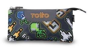 PORTATOT TOTTO TABLERO GAME GRIS 1 CREMALLERA 3 COMPARTIMENTS | 7704682204963 | AC52ECO012-2616Z-4GS | Llibreria La Gralla | Librería online de Granollers