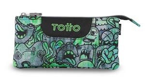 PORTATOT TOTTO TABLERO MONSTRES VERD 1 CREMALLERA 3 COMPARTIMENTS | 7704682204772 | AC52ECO012-2616Z-4GF | Llibreria La Gralla | Librería online de Granollers