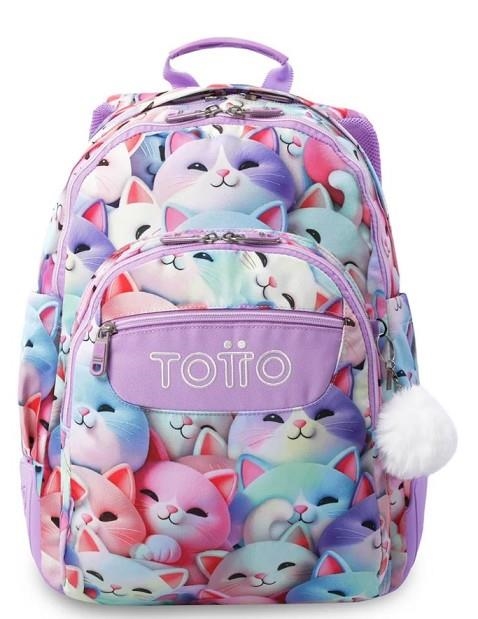 MOTXILLA TOTTO MORRAL RAYOL GATS LILA/ROSA | 7704682201894 | MA04ECO002-252DN-0S6 | Llibreria La Gralla | Librería online de Granollers
