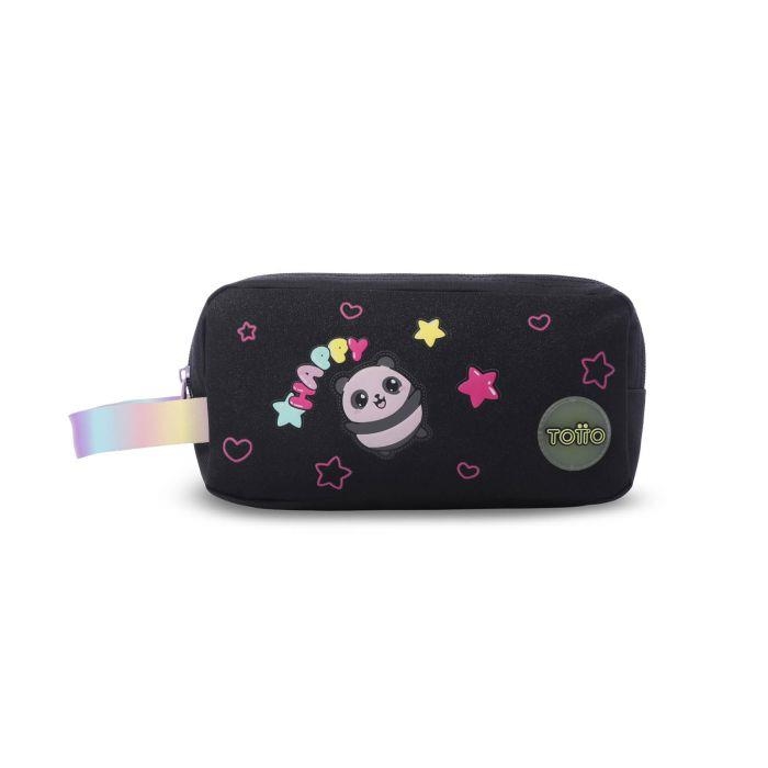 PORTATOT TOTTO 2 COMPARTIMENTS GLOWING BLACK | 7704682203720 | AJ52GLO001-2616-0N5 | Llibreria La Gralla | Llibreria online de Granollers