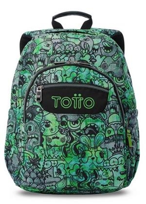 MOTXILLA TOTTO MORRAL ACUARELES DIBUIXOS VERDA | 7704682206950 | MA04ECO021-2616N-4GF | Llibreria La Gralla | Llibreria online de Granollers