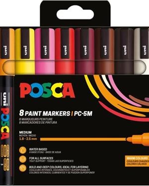 RETOLADORS 8 UN POSCA PC5M COLORS CÀLIDS | 3701614901208 | 302422331 | Llibreria La Gralla | Llibreria online de Granollers