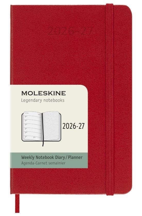 AGENDA 2026-27 MOLESKINE 18 MESOS POCKET SV VERTICAL VERMELL TAPA DURA | 8056999279868 | 004322 | Llibreria La Gralla | Llibreria online de Granollers