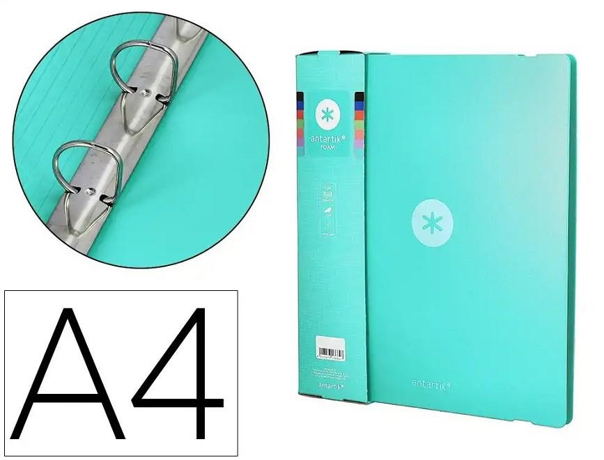 CARPETA ANTARTIK FOAM 4 ANELLES 35 MM BUIDA MENTA | 8423473136823 | 174528 | Llibreria La Gralla | Llibreria online de Granollers