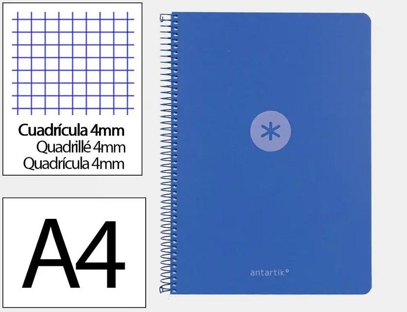 LLIBRETA A4 ANTARTIK ESPIRAL QUADRICULA 4X4 TD 80F 90 GR BLAU | 8423473140561 | 175028 | Llibreria La Gralla | Llibreria online de Granollers