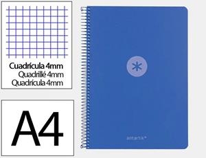 LLIBRETA A4 ANTARTIK ESPIRAL QUADRICULA 4X4 TD 80F 90 GR BLAU | 8423473140561 | 175028 | Llibreria La Gralla | Llibreria online de Granollers