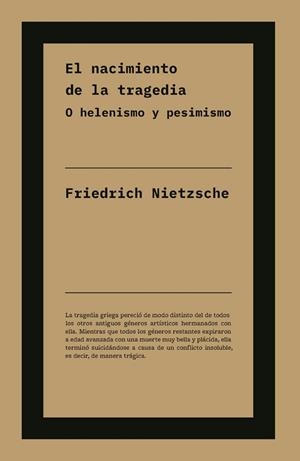 NACIMIENTO DE LA TRAGEDIA, EL | 9791388115080 | NIETZSCHE, FRIEDRICH | Llibreria La Gralla | Llibreria online de Granollers
