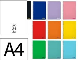 LLIBRETA A4 LIDERPAPEL ESPIRAL LLISA TT 80F 75 GR COLORS | 8423473104570 | 171891 | Llibreria La Gralla | Llibreria online de Granollers