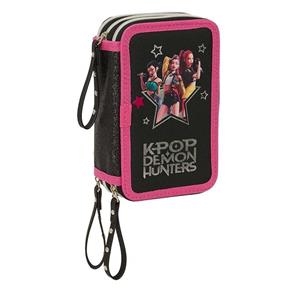 PLUMIER K-POP TRIPLE 37PCS DEMON HUNTERS NEGRE | 8412688651269 | SAF442666857 | Llibreria La Gralla | Llibreria online de Granollers