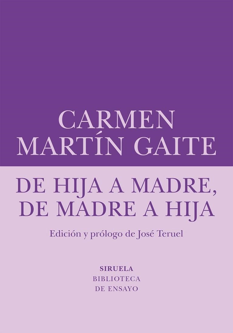 DE HIJA A MADRE, DE MADRE A HIJA | 9788410415270 | MARTÍN GAITE, CARMEN | Llibreria La Gralla | Llibreria online de Granollers