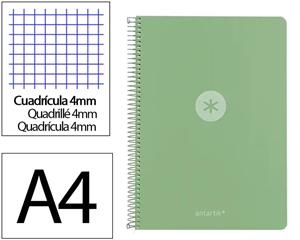 LLIBRETA A4 ANTARTIK ESPIRAL QUADRICULA 4X4 TD 80F 90 GR VERD MATXA | 8423473140622 | 175034 | Llibreria La Gralla | Llibreria online de Granollers