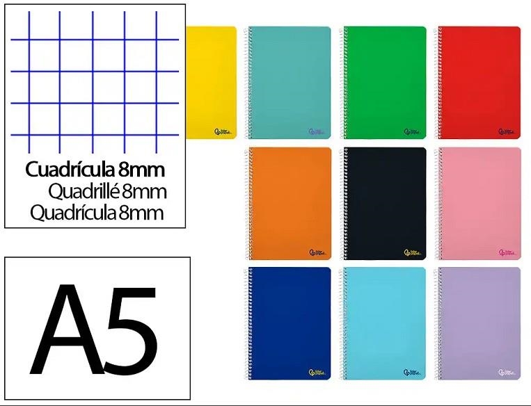 LLIBRETA A5 LIDERPAPEL QUADRICULA 8X8 80F 75 GR | 8423473108028 | 172245 | Llibreria La Gralla | Llibreria online de Granollers