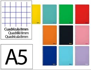 LLIBRETA A5 LIDERPAPEL QUADRICULA 8X8 80F 75 GR | 8423473108028 | 172245 | Llibreria La Gralla | Llibreria online de Granollers