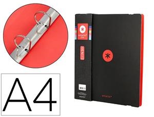 CARPETA ANTARTIK FOAM 4 ANELLES 35 MM BUIDA NEGRE + VERMELL | 8423473136885 | 174534 | Llibreria La Gralla | Llibreria online de Granollers