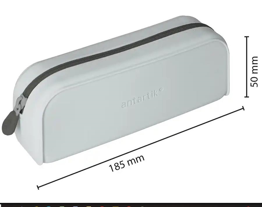 PORTATOT ANTARIK SILICONA RECTANGULAR 1 CREMALLERA GRIS | 8423473094260 | IK44 | Llibreria La Gralla | Librería online de Granollers