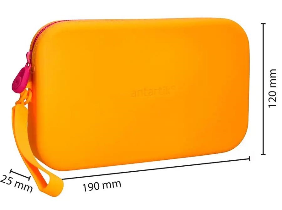 PORTATOT ANTARTIK SILICONA TROPICAL DIVE RECTANGULAR 1 CREMALLERA TARONJA I ROSA | 8423473094338 | IK51 | Llibreria La Gralla | Librería online de Granollers