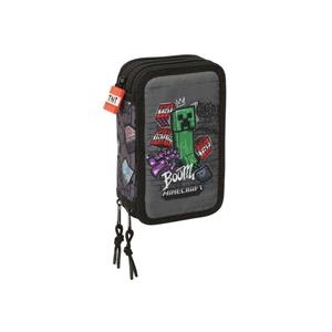 PLUMIER SAFTA MINECRAFT TRIPLE | 8412688638130 | SAF412631857 | Llibreria La Gralla | Librería online de Granollers