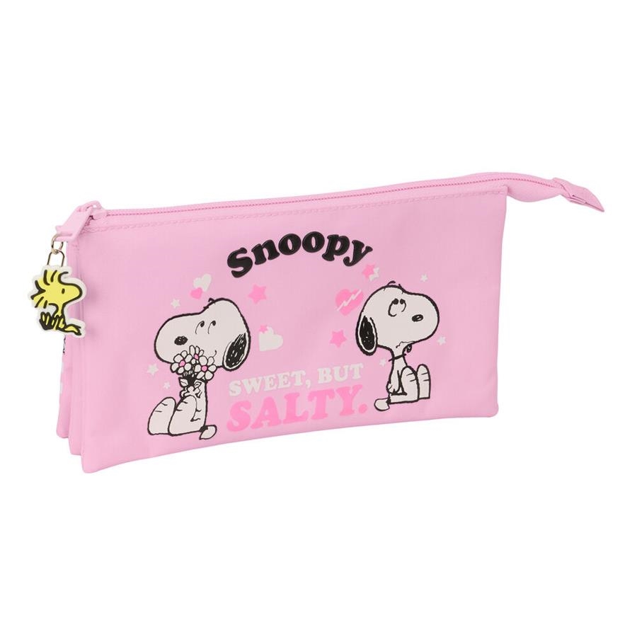 PORTATOT SNOOPY TRIPLE PEANUTS RATLLES ROSA | 8412688649235 | SAF612668744 | Llibreria La Gralla | Llibreria online de Granollers