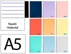 LLIBRETA A5 LIDERPAPEL RATLLES ESPIRAL 90 GR 80H PLASTIC COLORS | 8423473895805 | 9228 | Llibreria La Gralla | Librería online de Granollers