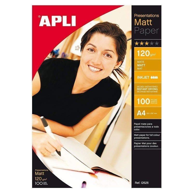 PAPER APLI PHOTO MATT A4 120G 100 FULLS | 8410782126263 | 12626 | Llibreria La Gralla | Llibreria online de Granollers
