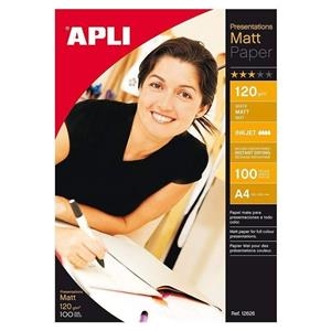 PAPER APLI PHOTO MATT A4 120G 100 FULLS | 8410782126263 | 12626 | Llibreria La Gralla | Librería online de Granollers
