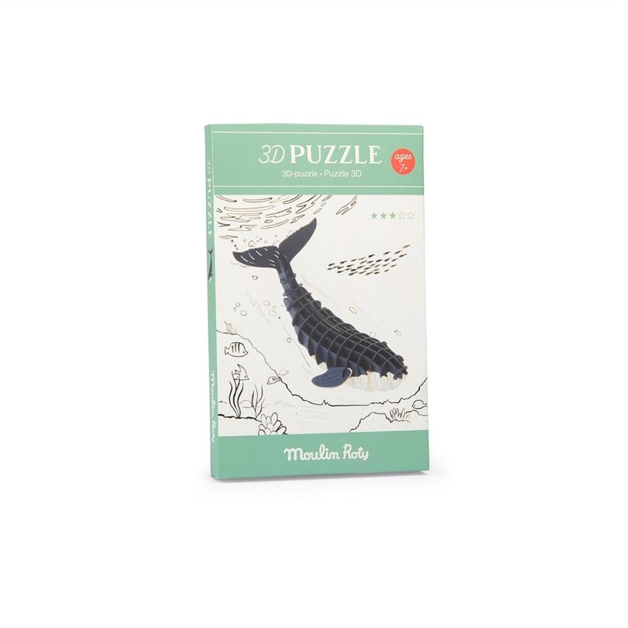 PUZZLE 3D BALENA BLAVA | 3575677191940 | MOULIN ROTY | Llibreria La Gralla | Llibreria online de Granollers