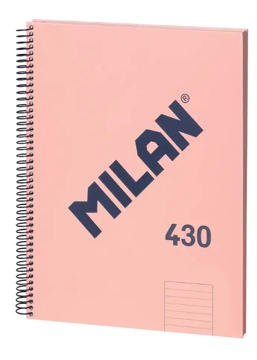 LLIBRETA MILAN 430 RATLLES A4 80 F 95 GR ROSA | 8411574104858 | 57142E80P | Llibreria La Gralla | Librería online de Granollers