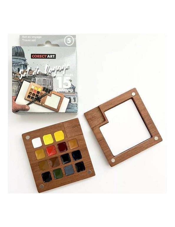 MINI CAIXA AQUAREL·LA DALBE VIATGE 15 COLORS | 3395800018025 | 431675500 | Llibreria La Gralla | Librería online de Granollers