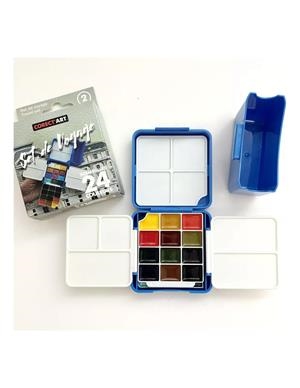 MINI CAIXA AQUAREL·LA DALBE VIATGE PLASTIC 24 COLORS | 3395800017912 | 431675200 | Llibreria La Gralla | Librería online de Granollers