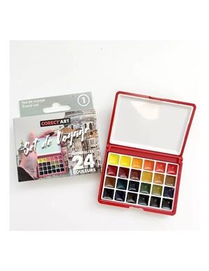 MINI CAIXA AQUAREL·LA DALBE VIATGE PLASTIC 24 COLORS | 3395800017875 | 431675100 | Llibreria La Gralla | Librería online de Granollers