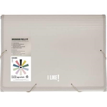 CARPETA 12 SEPARADORS GRAFOPLAS LIKE PLASTIC REFORÇ A4 CREMA | 8413623298563 | 02963571 | Llibreria La Gralla | Librería online de Granollers