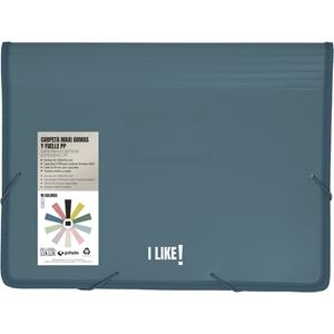 CARPETA 12 SEPARADORS GRAFOPLAS LIKE PLASTIC REFORÇ A4 BLAU | 8413623484874 | 04803332 | Llibreria La Gralla | Librería online de Granollers