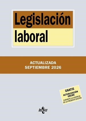 LEGISLACIÓN LABORAL (ED. 2026) | 9788430994342 | EDITORIAL TECNOS | Llibreria La Gralla | Librería online de Granollers