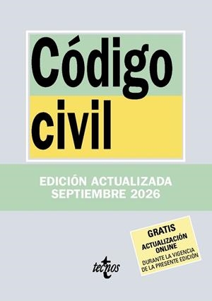 CÓDIGO CIVIL (ED. 2026) | 9788430994359 | EDITORIAL TECNOS | Llibreria La Gralla | Librería online de Granollers