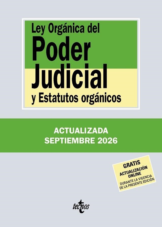 LEY ORGÁNICA DEL PODER JUDICIAL (ED. 2026) | 9788430994410 | EDITORIAL TECNOS | Llibreria La Gralla | Librería online de Granollers