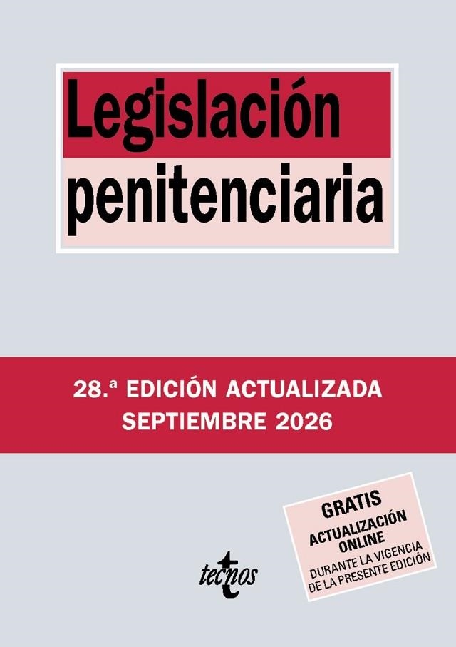 LEGISLACIÓN PENITENCIARIA (ED. 2026) | 9788430994465 | EDITORIAL TECNOS | Llibreria La Gralla | Librería online de Granollers