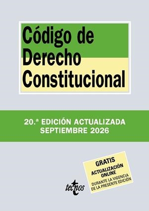 CÓDIGO DE DERECHO CONSTITUCIONAL (ED. 2026) | 9788430994472 | EDITORIAL TECNOS | Llibreria La Gralla | Librería online de Granollers
