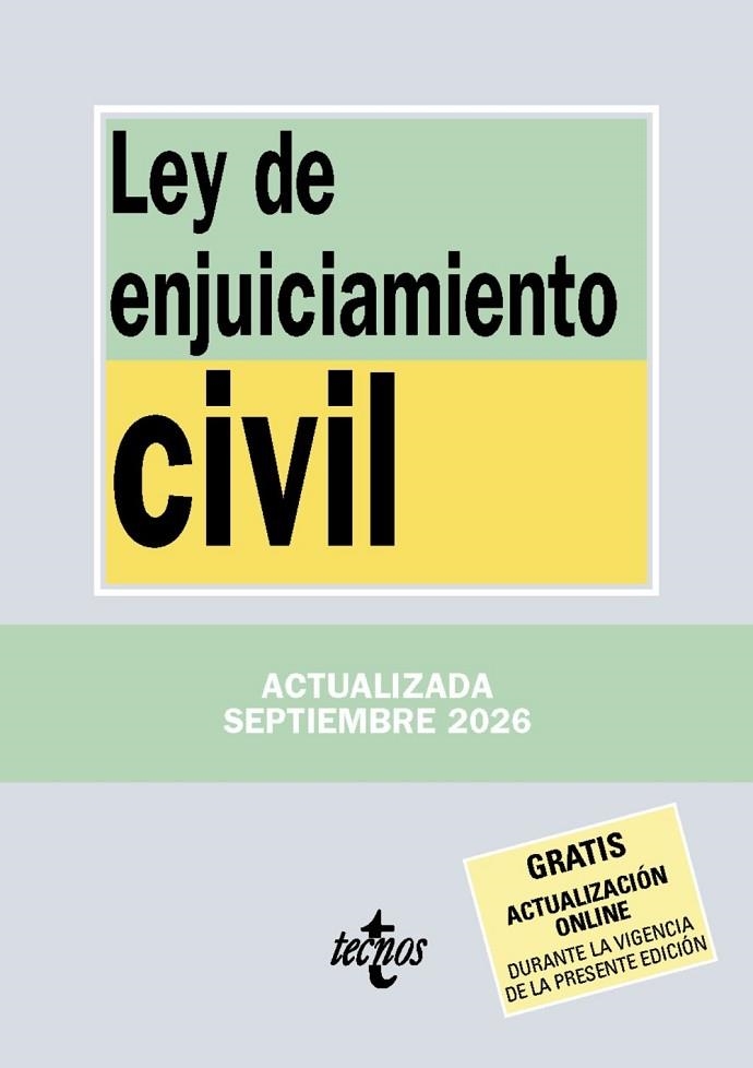 LEY DE ENJUICIAMIENTO CIVIL (ED. 2026) | 9788430994526 | EDITORIAL TECNOS | Llibreria La Gralla | Librería online de Granollers