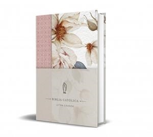 LA BIBLIA CATÓLICA: EDICIÓN LETRA GRANDE. TAPA DURA, TELA ROSADA CON FLORES | 9798890985309 | VVAA | Llibreria La Gralla | Librería online de Granollers