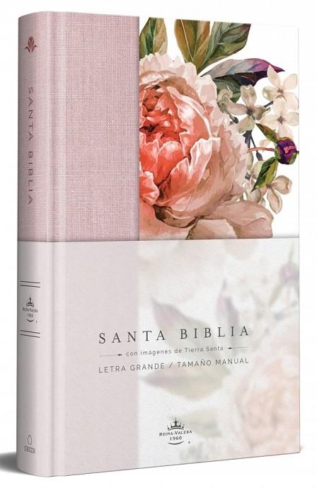 BIBLIA REINA VALERA 1960 LETRA GRANDE. TAPA DURA, TELA ROSADA CON FLORES, TAMAÑO | 9781644733875 | REINA VALERA REVISADA 1960 | Llibreria La Gralla | Librería online de Granollers