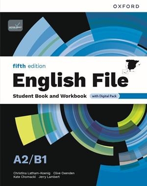 ENGLISH FILE 5TH EDITION A2/B1. STUDENT'S BOOK AND WORKBOOK AND DIGITAL WITHOUT | 9780194145671 | LATHAM-KOENIG, CHRISTINA / OXENDEN, CLIVE / CHOMACKI, KATE / LAMBERT, JERRY | Llibreria La Gralla | Llibreria online de Granollers