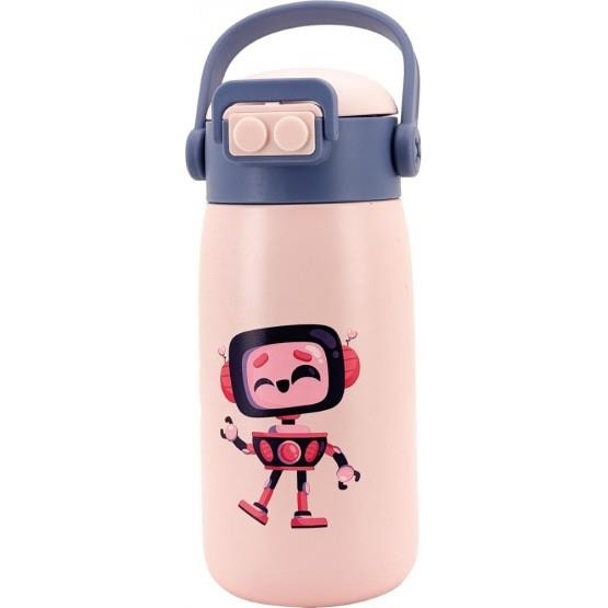 AMPOLLA TERMICA TANDEM 560ML ROBOT ROSA | 8412782611824 | 611824 | Llibreria La Gralla | Llibreria online de Granollers