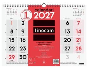 CALENDARI 2027 FINOCAM PARET NUMEROS GRANS | 8422952420910 | 780040027 | Llibreria La Gralla | Llibreria online de Granollers