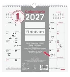 CALENDARI 2027 FINOCAM PARET CHIC ESCRIURE BLANC | 8422952420682 | 787017327 | Llibreria La Gralla | Llibreria online de Granollers