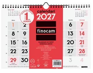 CALENDARI 2027 FINOCAM M PARET NUMEROS GRANS | 8422952420934 | 780030027 | Llibreria La Gralla | Llibreria online de Granollers