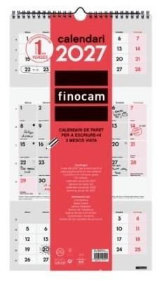 CALENDARI 2027 FINOCAM PARET ESCRIURE 3 MESOS VISTA | 8422952424222 | 781590027 | Llibreria La Gralla | Llibreria online de Granollers