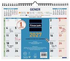 CALENDARI 2027 FINOCAM M PARET COLOR ESCRIURE | 8422952420576 | 781430027 | Llibreria La Gralla | Llibreria online de Granollers