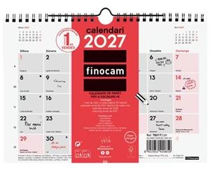 CALENDARI 2027 FINOCAM S PARET ESCRIURE | 8422952420859 | 780170027 | Llibreria La Gralla | Llibreria online de Granollers