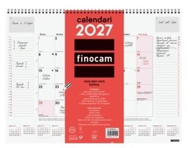 CALENDARI 2027 FINOCAM VADE SOBRETAULA ESPIRAL MV | 8422952421009 | 781320027 | Llibreria La Gralla | Llibreria online de Granollers